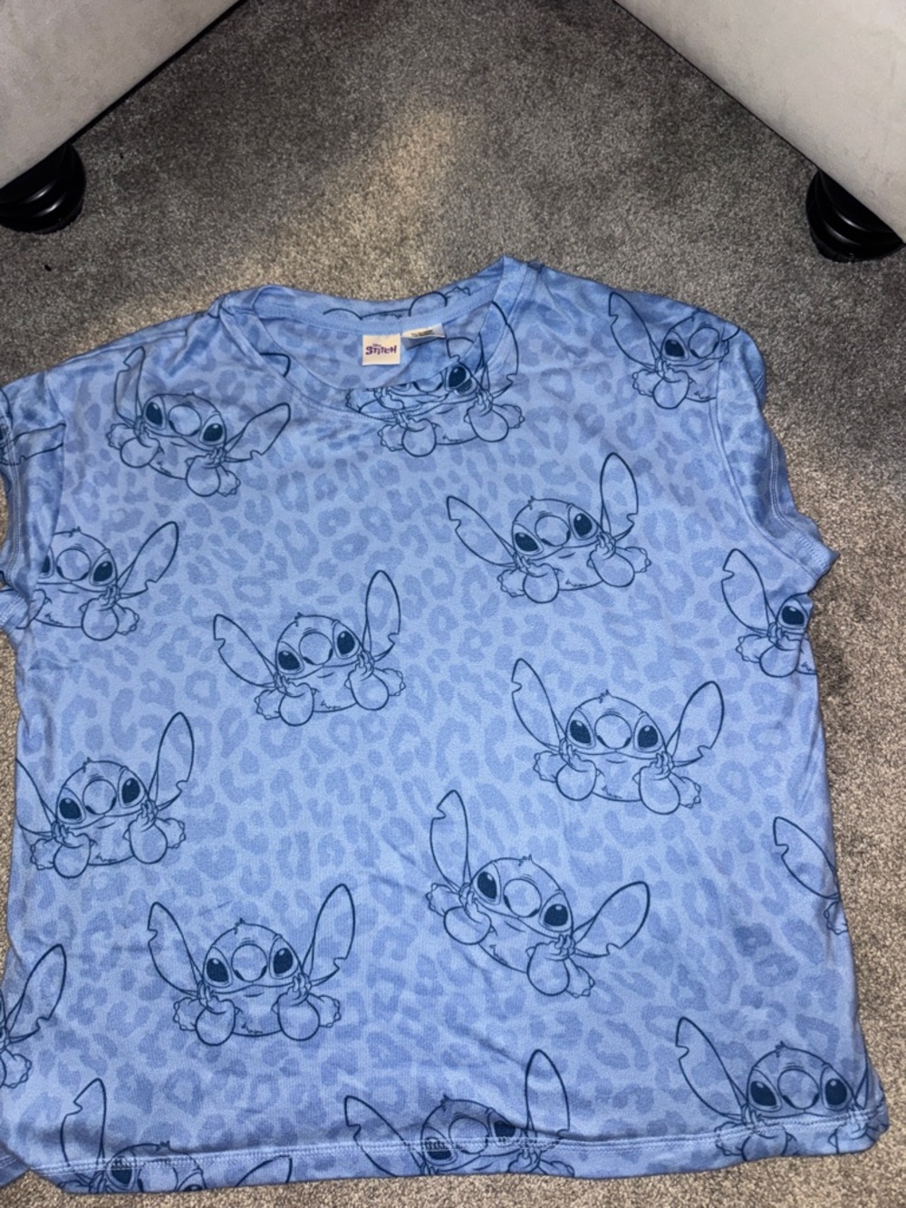 Disney Light Blue Stitch All-Over Print Tee